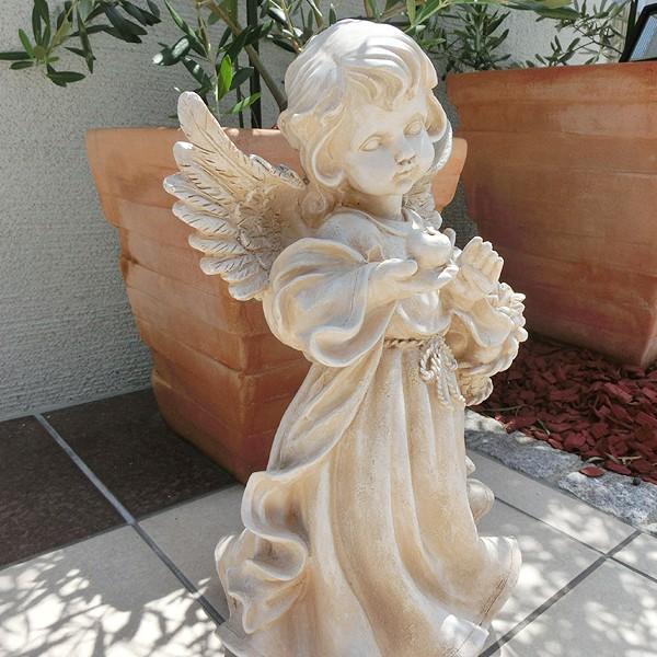 オーナメント りんごを持つ天使 幅24×奥行21×高さ40cm 1個 天使 妖精