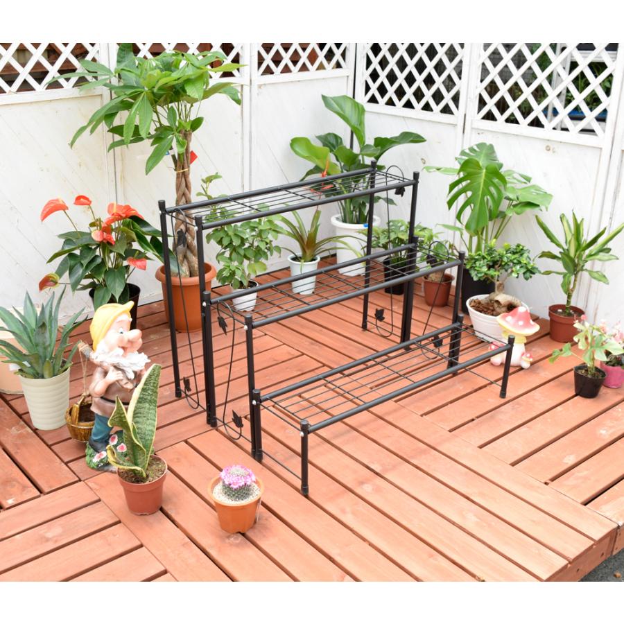 花台 鉄製 3段 アイビースタンド 1個 幅80 奥行60 高さ60.5