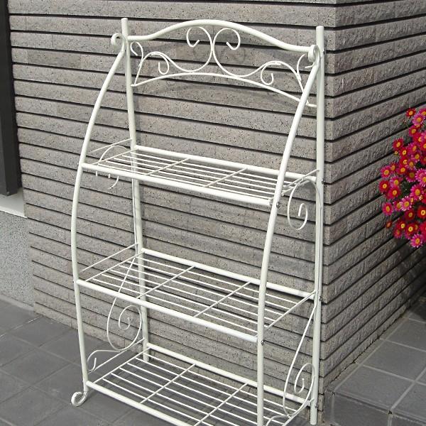 クリアランス 花台 フラワー スタンド 鉄製 3段 花台・ブランカ 1台 幅