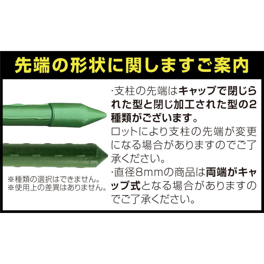 国華園 園芸 支柱 Φ8mm×90cm 100本 イボ付き鋼管製 個人宅OK イボ支柱