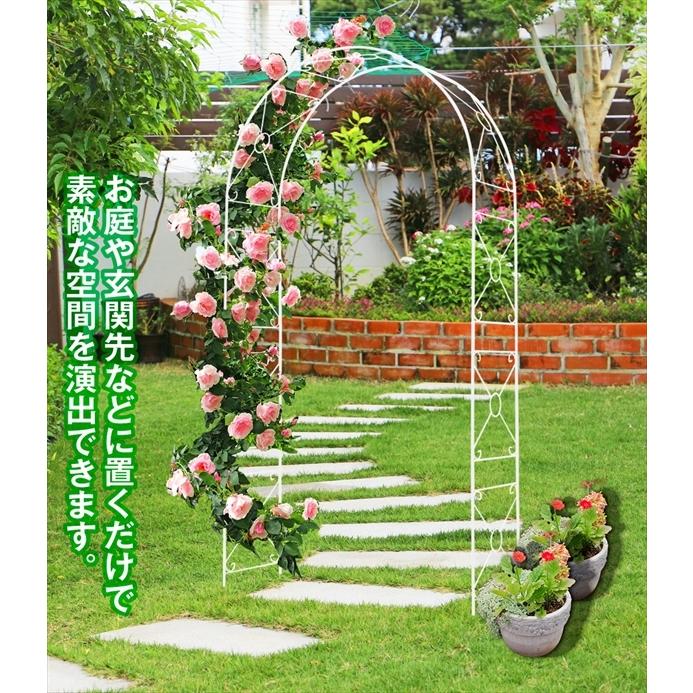 アーチ 鉄製 アーチ・ミスリル 白 1個 ガーデン ローズ アーチ 鉄製 アーチ・ミスリル 白 1個 ガーデン ローズ