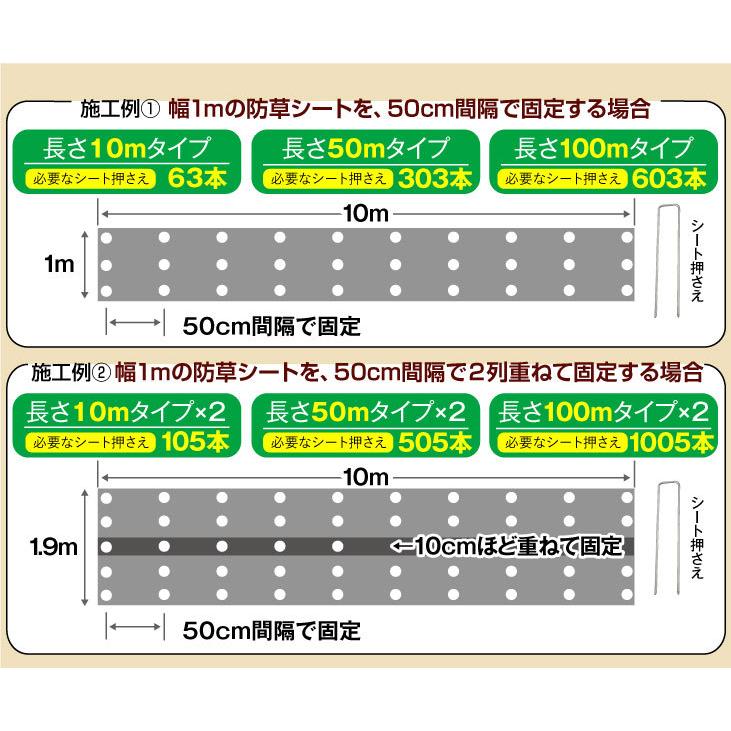 防草シート 1m×50m 農用シート UV剤入り 草よけ 除草 雑草 耐用年数 2-3年 厚さ0.3mm 防草シート・黒 砂利下 人工芝下 国華園｜kokkaen｜09