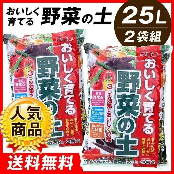 培養土 土 野菜の土 25l 2袋セット おいしく育てる野菜の土 25リットル 2袋1組 園芸用土 園芸土 用土 家庭菜園 野菜 庭 畑 農園 ガーデニング 国華園 S 花と緑 国華園 通販 Yahoo ショッピング