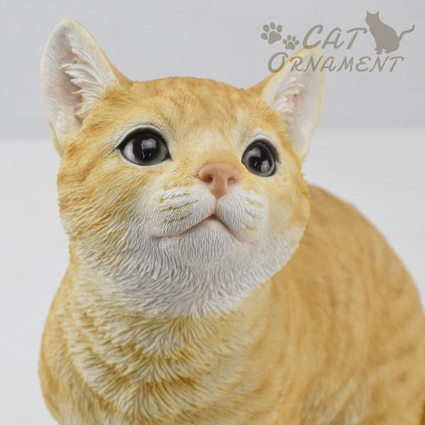 国華園 オーナメント 猫 見上げるねこ・もなか 幅18×奥行22×高さ29cm 1