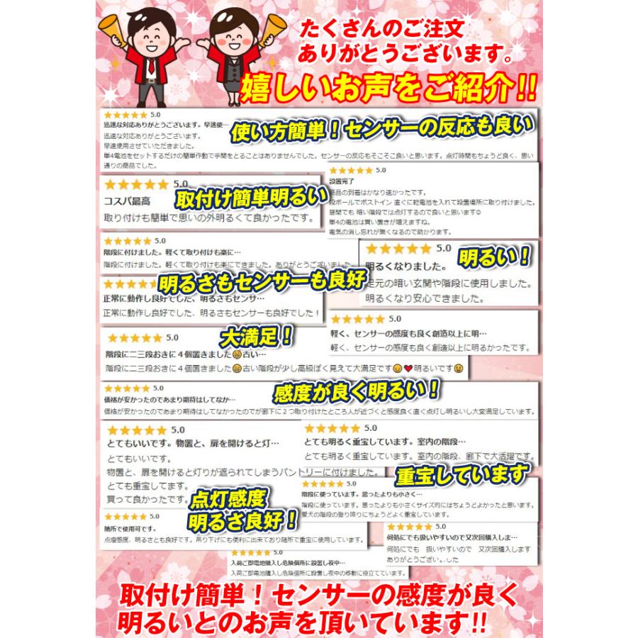 センサーライト 4個セット Led 電池式 おうちセンサーライト 4個1組 室内用 モーションライト 単4 3 人感センサー 配線不要 玄関 押入れ メール便 国華園 S285 花と緑 国華園 通販 Yahoo ショッピング
