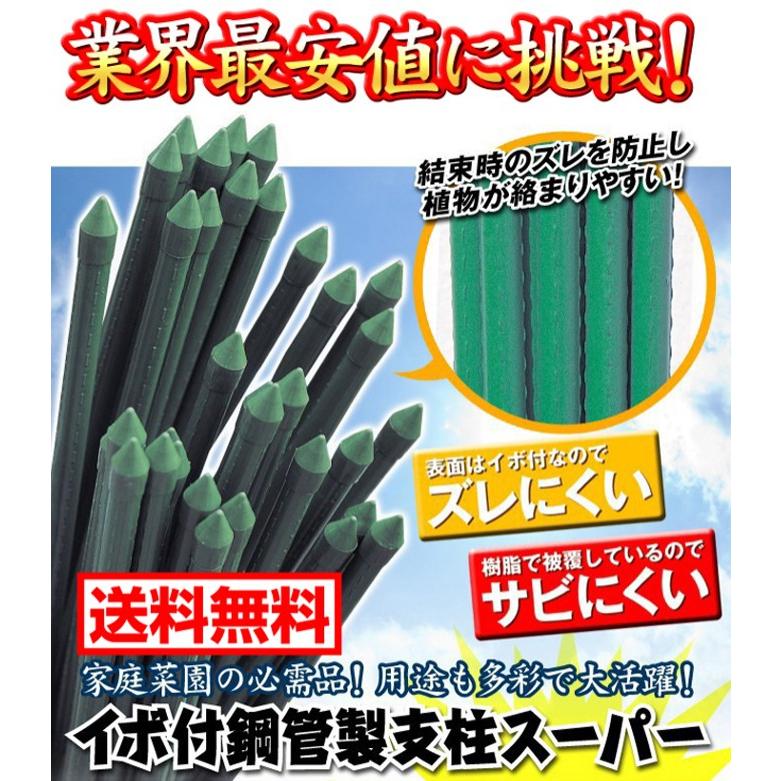 園芸支柱 支柱 連結式 農業用支柱 Fmm 210cm 本 鋼管製 イボ竹 トマト栽培 キュウリ栽培 国華園 S 花と緑 国華園 通販 Yahoo ショッピング