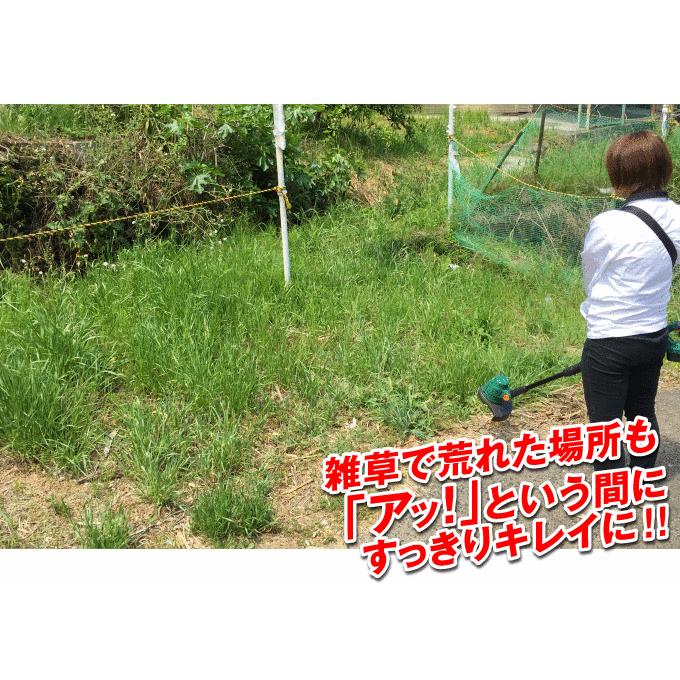 国華園 草刈機 充電式 コードレス・ブレード草刈り機 ナイロンブレード