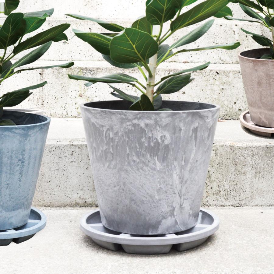 植木鉢 プランター 軽量 受け皿 付き おしゃれ 観葉植物 ストーン