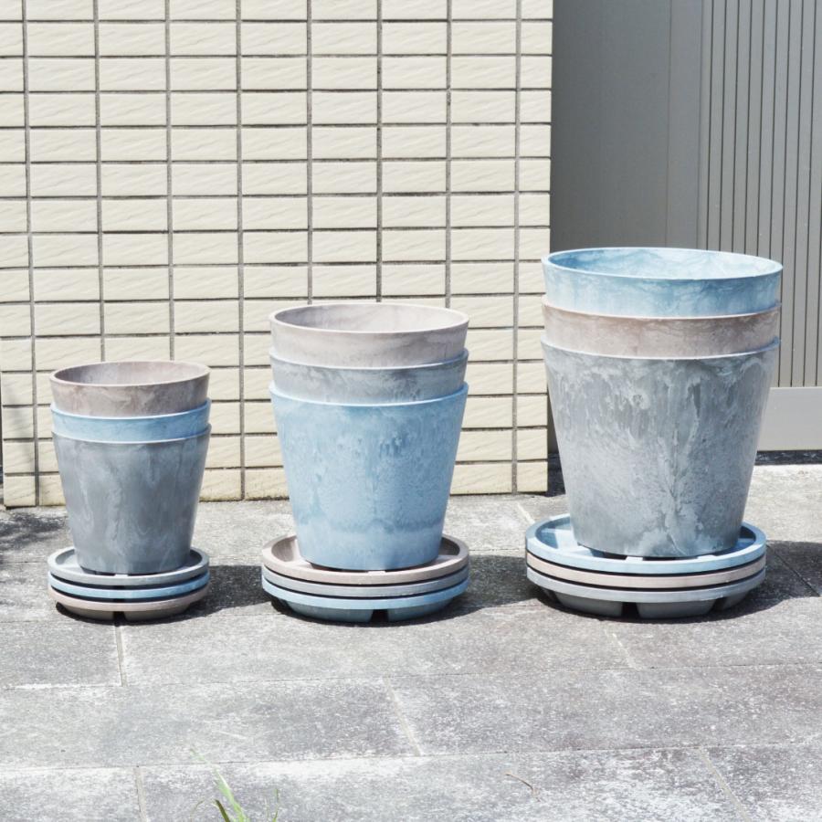 植木鉢 プランター 軽量 受け皿 付き おしゃれ 観葉植物 ストーン