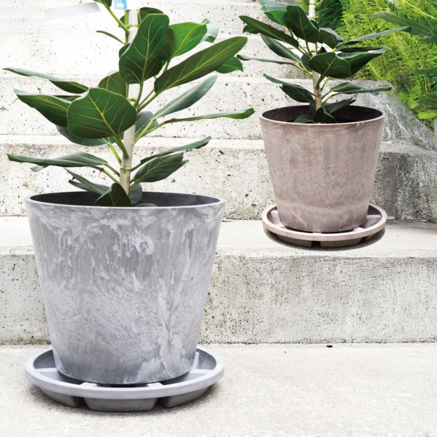 国華園 植木鉢 プランター 軽量 受け皿 付き おしゃれ 観葉植物