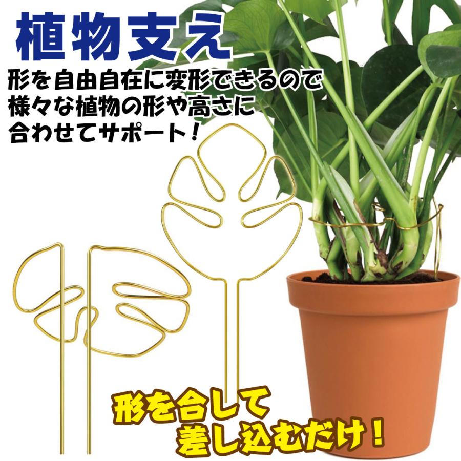 国華園 植物支え 1個 曲げられる 観葉植物 鉢植え 支柱 ツタ つる バラ