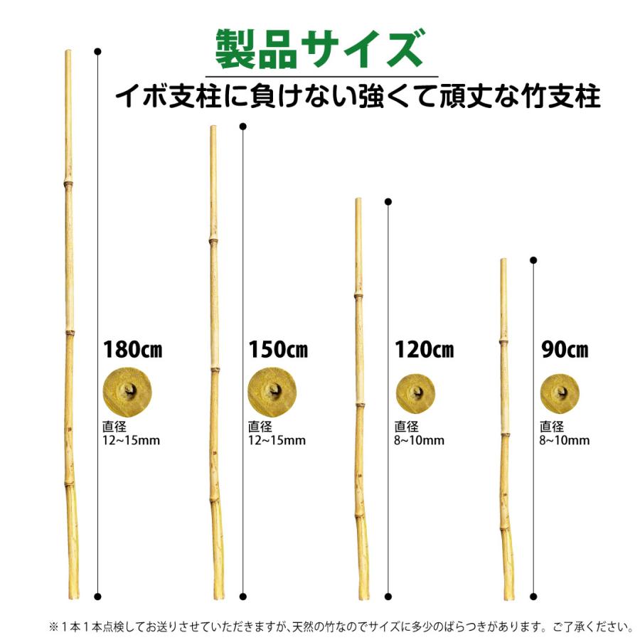 国華園 園芸 支柱 竹 8~10mm 90cm 25本 竹支柱 天然竹 女竹 トマト
