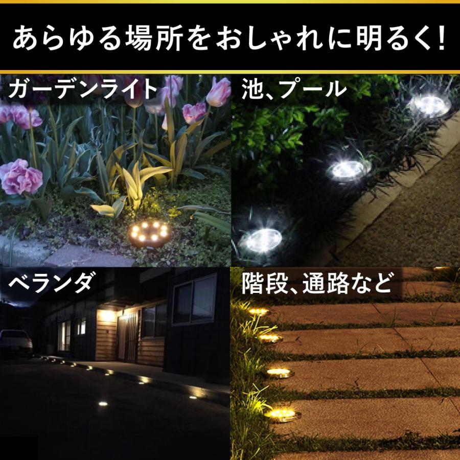 ソーラーライト 庭園灯 センサー 屋外 led 埋め込み式 防水 ソーラー