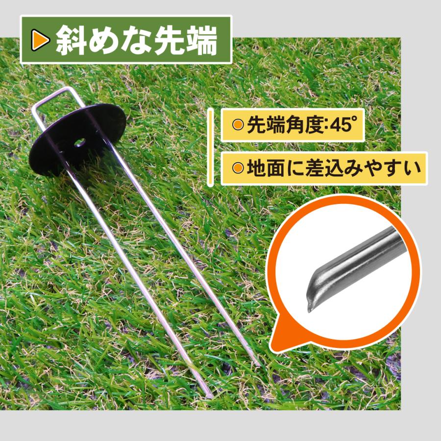 Kmaster 国華園 防草シート ピン 亜鉛メッキシート押さえ・ロング