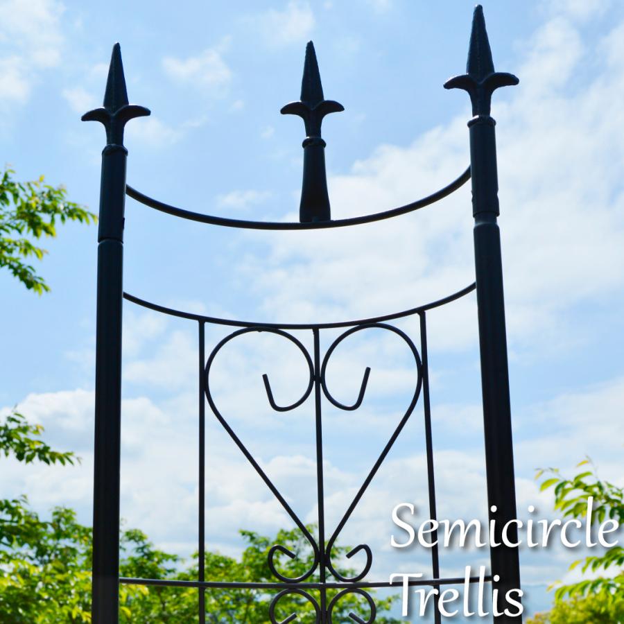 トレリスフェンス ガーデンフェンスバラ クレマチス 誘引 鉄製半円トレリスs 1個 幅30cm 高さ140cm 奥行12cm ガーデニング アイアン トレリスバラ 国華園 Sa3231 花と緑 国華園 通販 Yahoo ショッピング