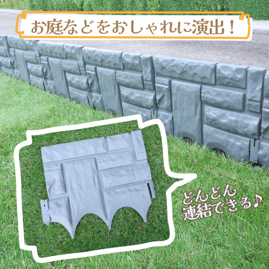 国華園 ブロック調ガーデンフェンス・ロッシュ 30枚入り フェンス