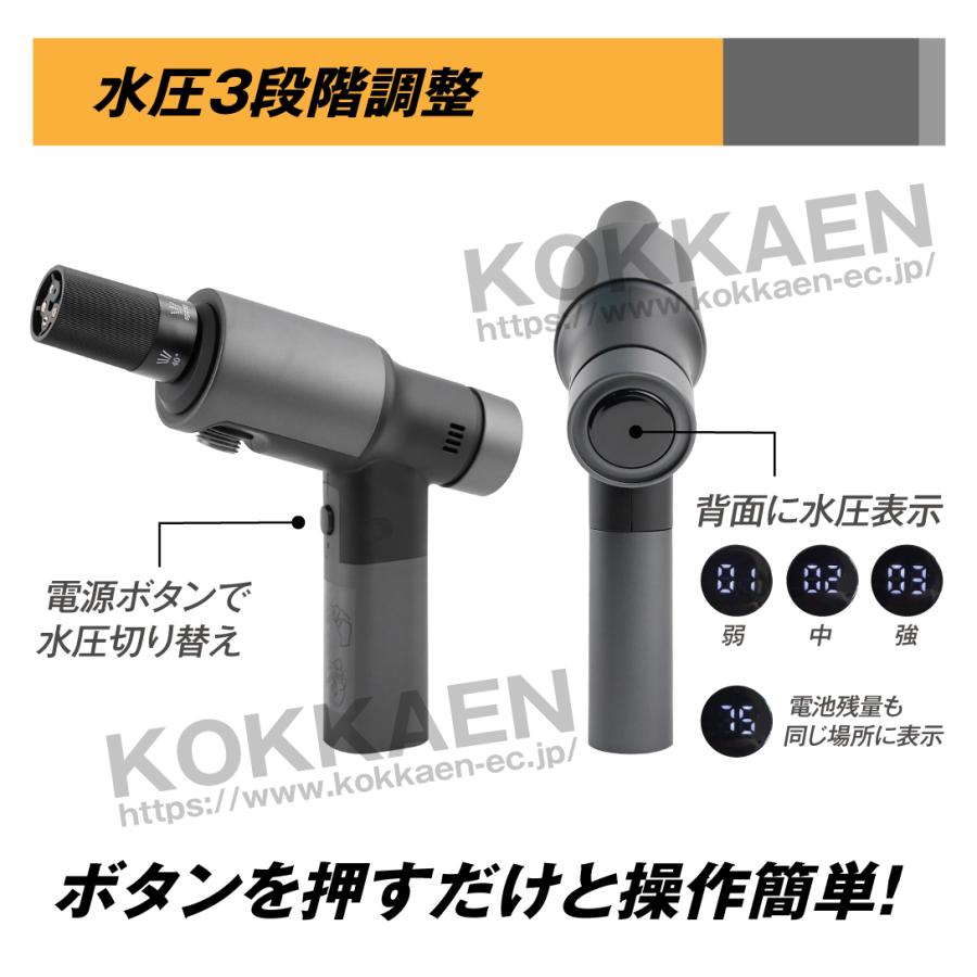 Kmaster 国華園 高圧洗浄機 折りたたみ式 ポータブル 充電式高圧洗浄機