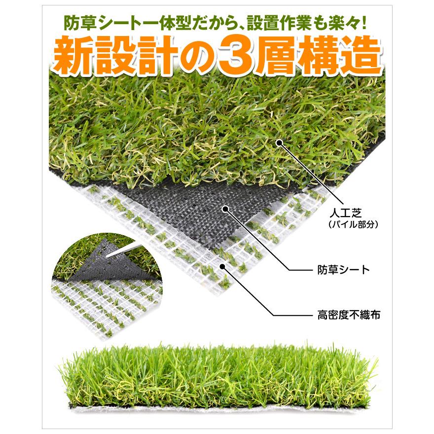 人工芝 新製品 ロール 防草 透水 人工芝 幅1ｍ 長さ10ｍ 1巻 芝丈35mm 軽量 おしゃれ リアル 庭 ガーデニング ガーデン ベランダ バルコニー 芝生 国華園 Sa51 花と緑 国華園 通販 Yahoo ショッピング