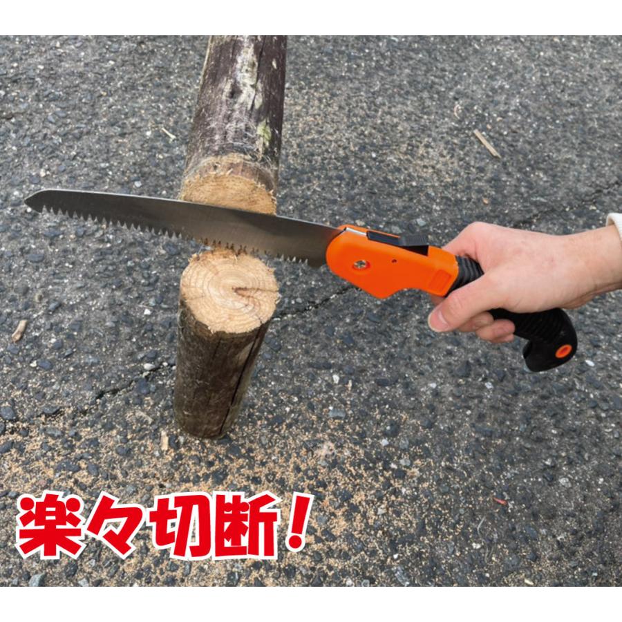 折込式グリップノコギリ 1個 折り畳み式のこぎり キャンプ アウトドア
