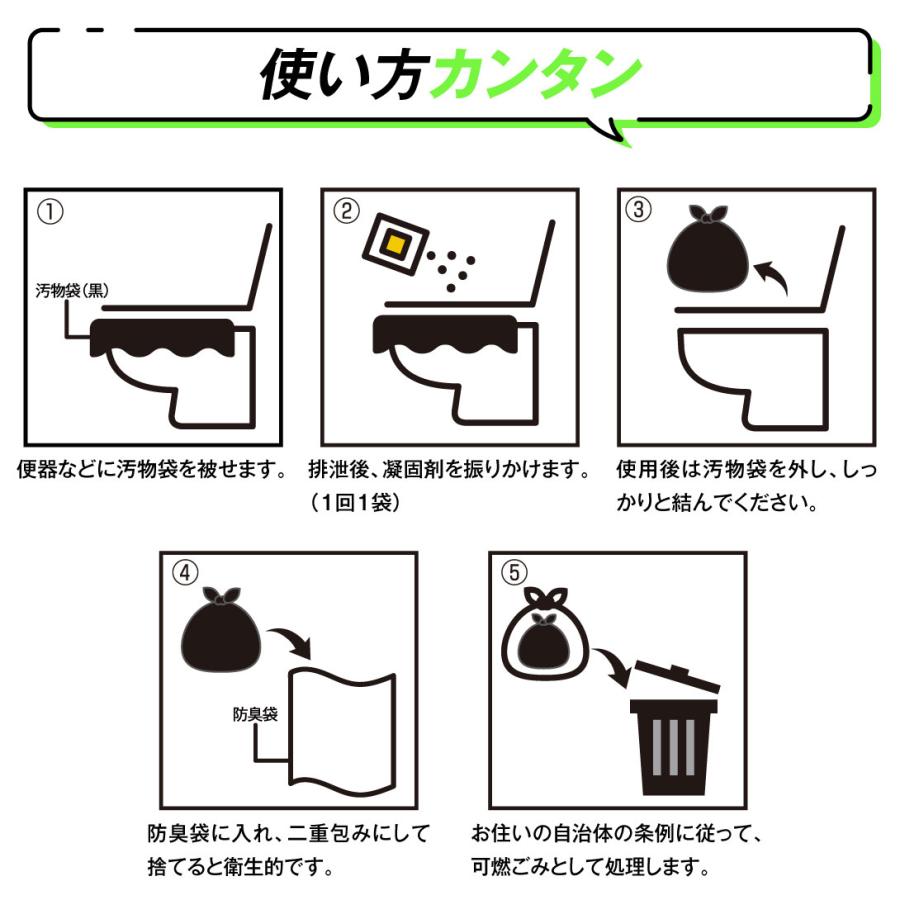 簡易トイレ 非常用トイレセット 60回分 防災グッズ 防災セット 凝固剤