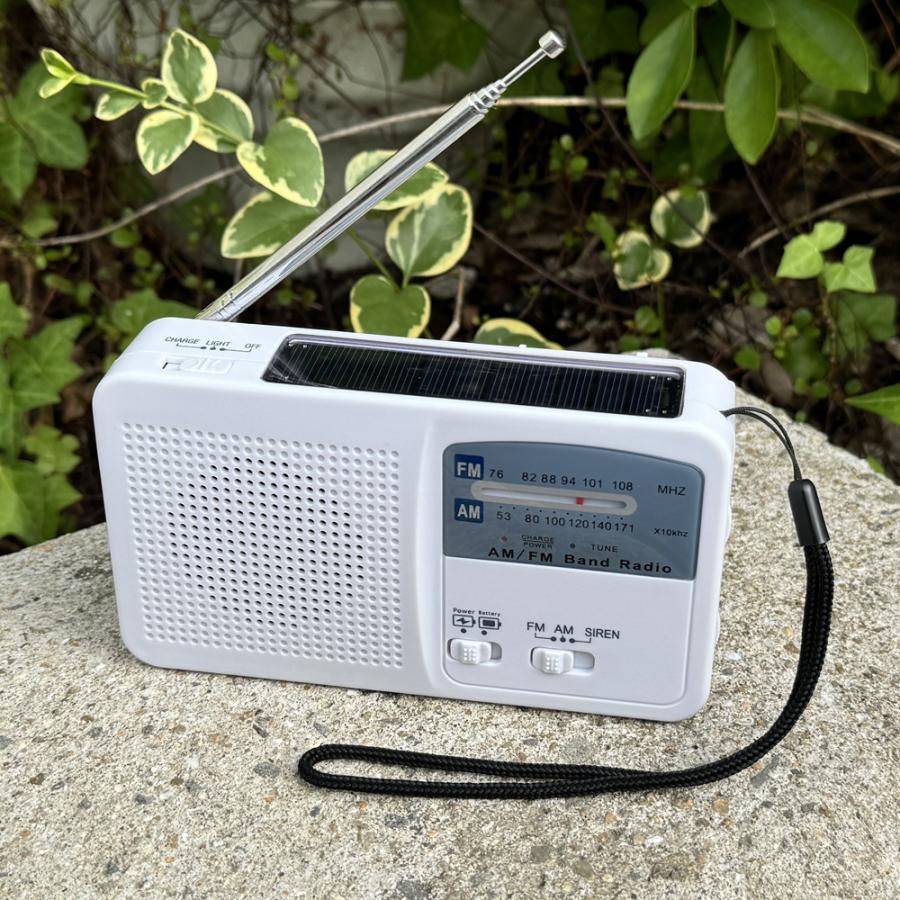 防災ラジオ 手回し 多機能 ソーラー スマホ充電 小型 おしゃれ FM AM
