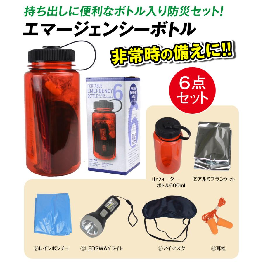 ポータブルエマージェンシーボトル 断水 緊急 災害 震災 備蓄 防災
