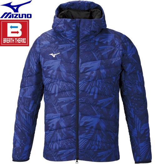 未使用 Mizuno/ミズノ トレーニングウエア テックフィル ブレサーモ フードジャケットM 32ME0536 13:ディープネイビー 吸湿発熱素材