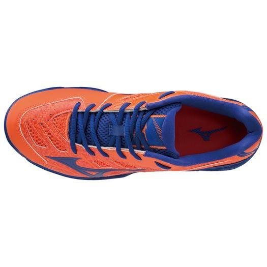 ミズノ MIZUNO/2019年SS 最新モデル バドミントンシューズ/ウエーブ ファング  SS2/WAVE FANG SS2/71GA171055/オレンジ×ブルー｜kokkidozao｜04