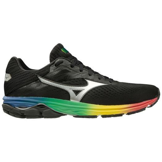 ミズノ MIZUNO/メンズ ランニングシューズ/ウエーブライダー 23/WAVE RIDER 23/ J1GC190373/ブラック×レインボー/足幅：2E/2020 SS/ 大阪マラソン限定モデル｜kokkidozao｜06