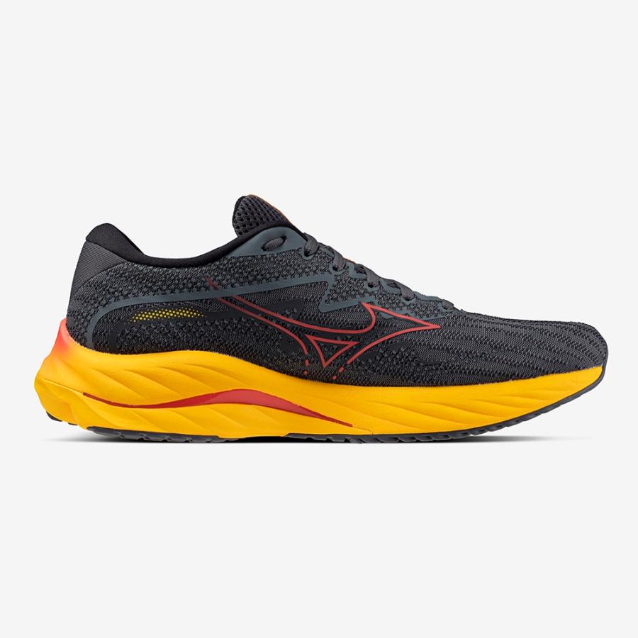 ミズノ MIZUNO/メンズ ランニングシューズ/ウエーブライダー27/WAVE RIDER 27/J1GC230351/ブラック×レッド×オレンジ/2024年 最新モデル/足幅：2E｜kokkidozao｜05