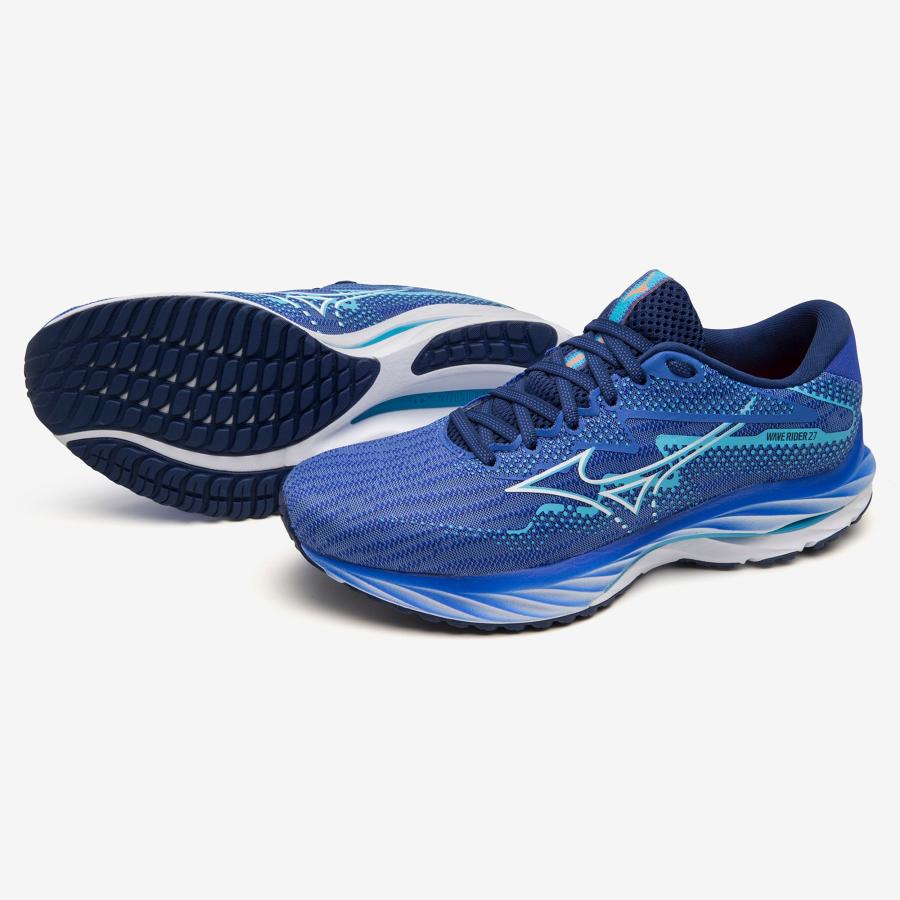 ミズノ MIZUNO/レディス ランニングシューズ/ウエーブライダー27 /WAVE RIDER 27 /J1GD230325/ブルー×ホワイト/2024最新モデル/足幅：2E｜kokkidozao｜13