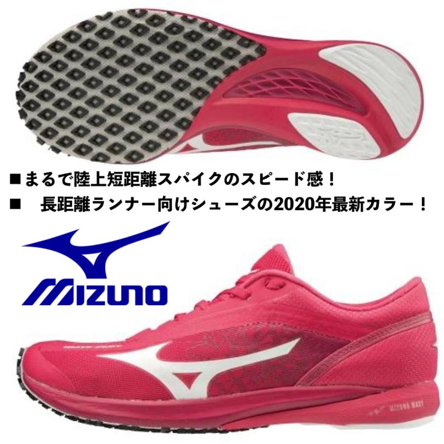 ミズノ MIZUNO/レディス/陸上 レーシング マラソンシューズ/ウエーブデュエル/ピンク×ホワイト /U1GE196060/2020年 最新モデル｜kokkidozao