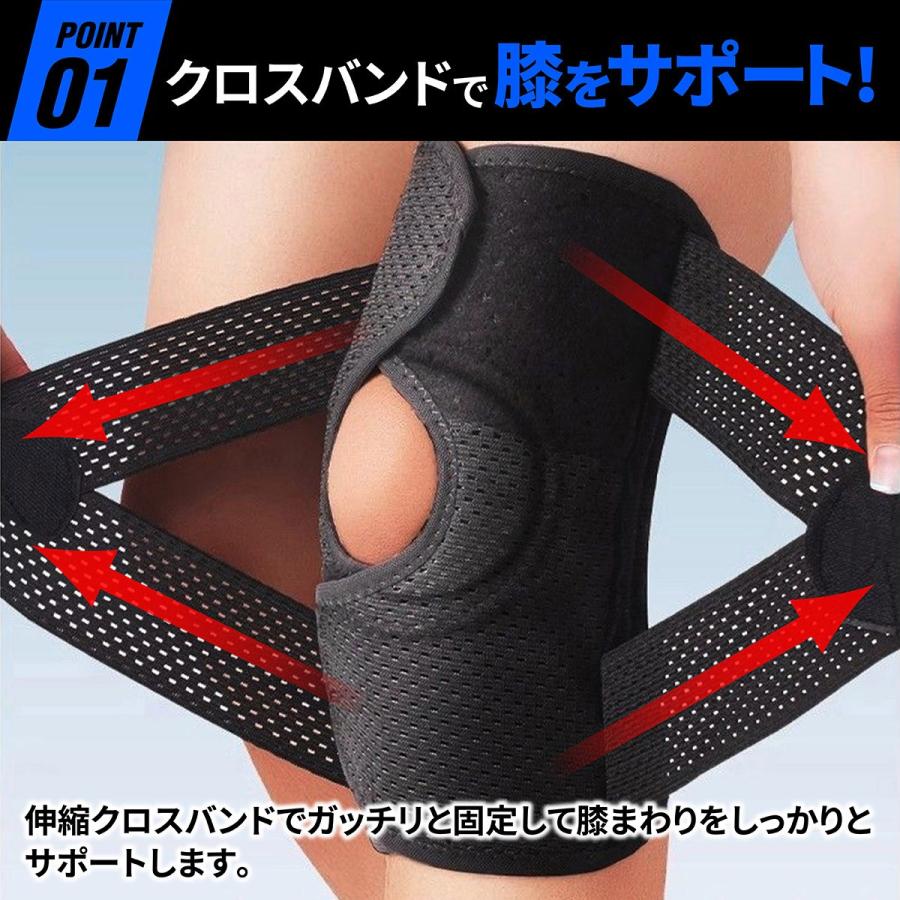 膝サポーター ひざ スポーツ 大きいサイズ 高齢者 マジックテープ