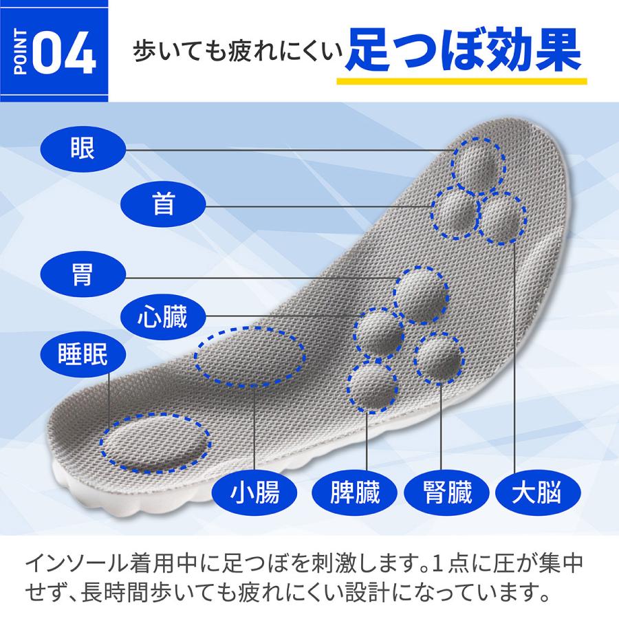 インソール 疲れない 衝撃吸収  足底筋膜炎  立ち仕事 中敷き アーチサポート 足つぼ o脚 扁平足 スポーツ 大きいサイズ |  | 07