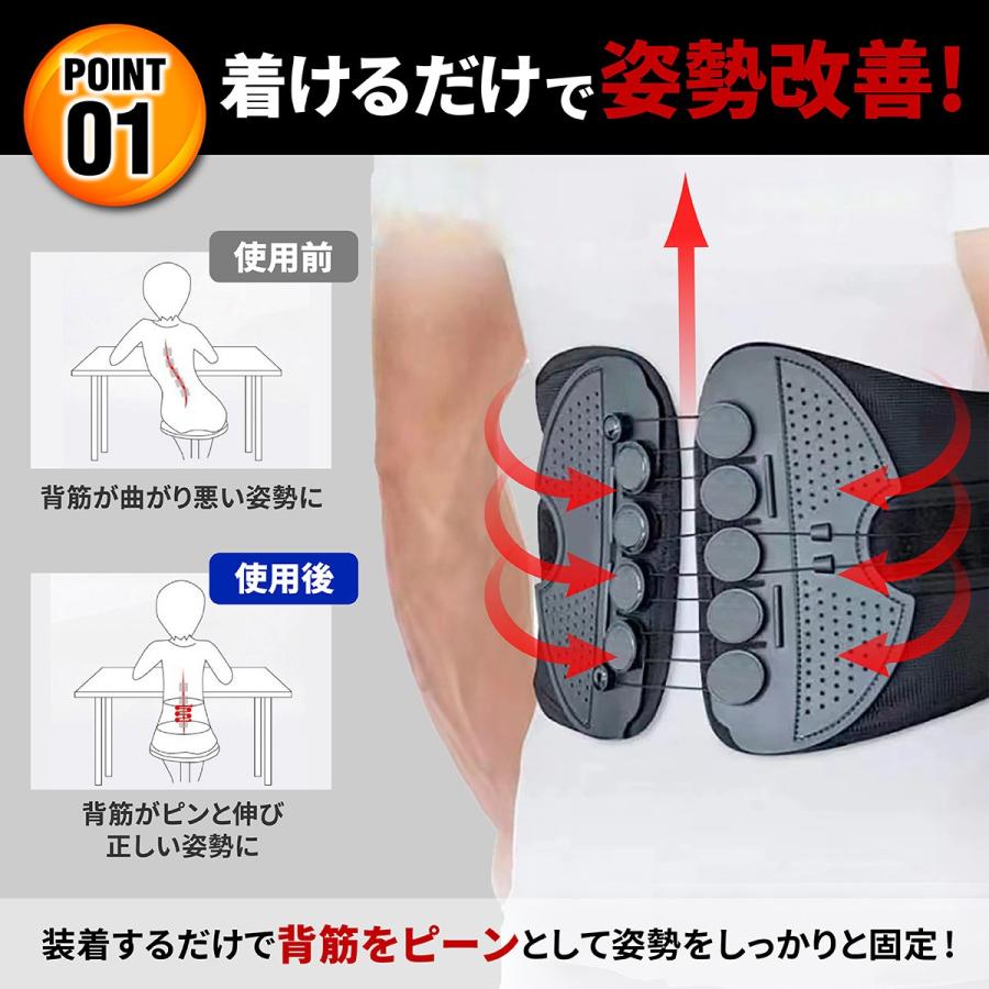 骨盤ベルト 腰痛ベルト 腰サポーター コルセット 滑車 産後 姿勢 猫背 男性 女性 サポートベルト 反り腰 腰痛 スポーツ |  | 05