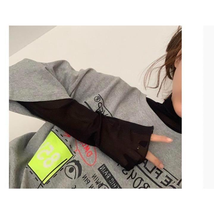 トップス レディース 冷え防止 オフィス 重ね着 シースルー シアートップス メロウ チュールブラウス カットソー 着痩せ 長袖 |  | 13