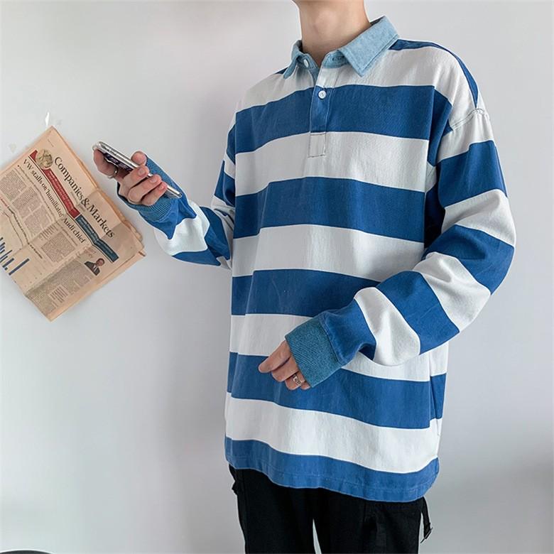 メンズ ポロシャツ 長袖 パーカー 春夏秋 カジュアル ボーダー 折り襟 男子 おしゃれ トップス K7ymst75 Koko777 通販 Yahoo ショッピング