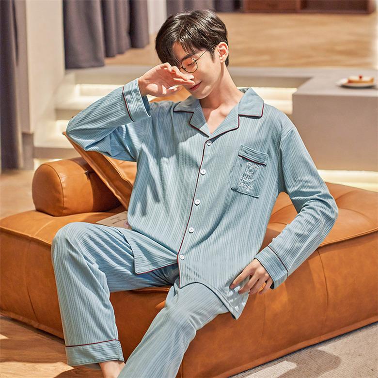 メンズ 上下セット パジャマ ボタン留めトップス 長袖 父の日 ロングパンツ 部屋着 ルームウェア 綿 カジュアル コンフォート 男子 セットアップ Ko7msyy Koko777 通販 Yahoo ショッピング