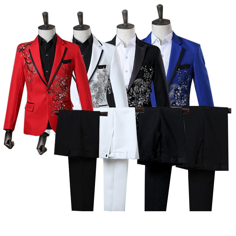 スーツ メンズ コート 白 背広 上下セット スラックス ロング  