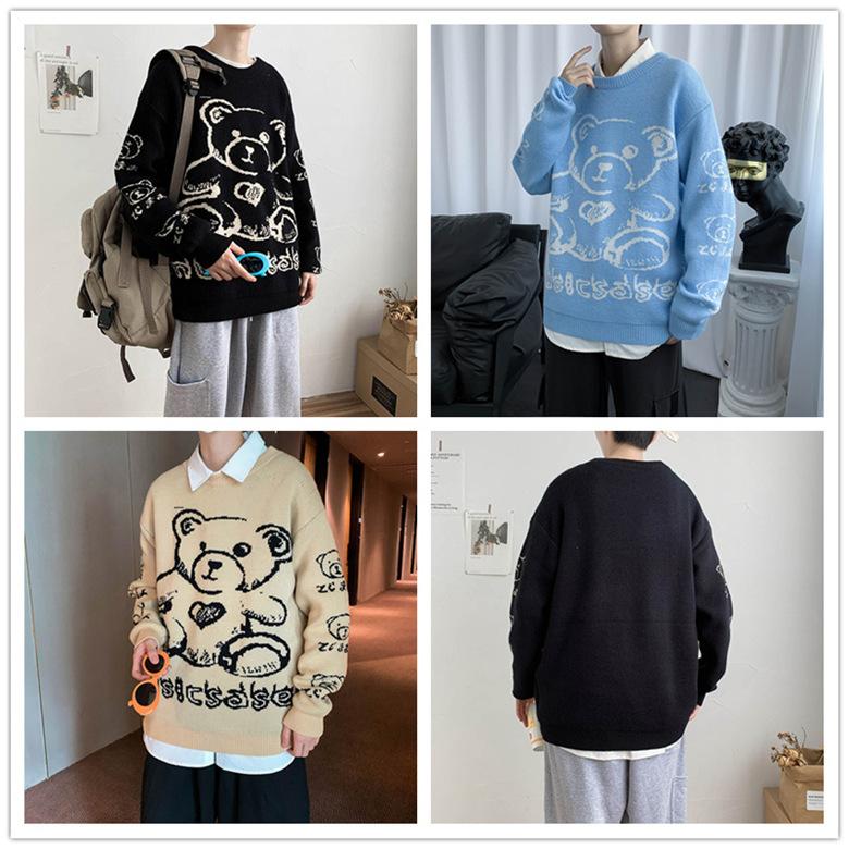 メンズ セーター ニット カットソー 長袖 丸首 くまちゃん カジュアル プルオーバー オシャレ 男子トップス Nsmoye97 Koko777 通販 Yahoo ショッピング