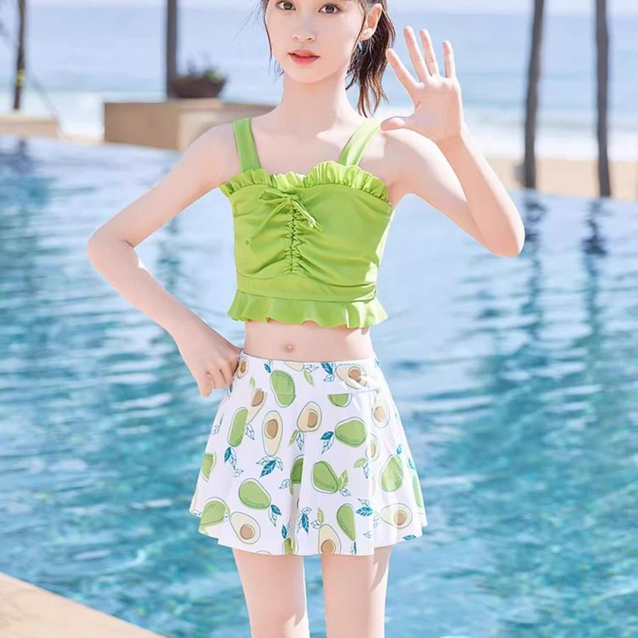 キッズ水着 子供 水着セット ガール タンキニ ビキニ キュロット