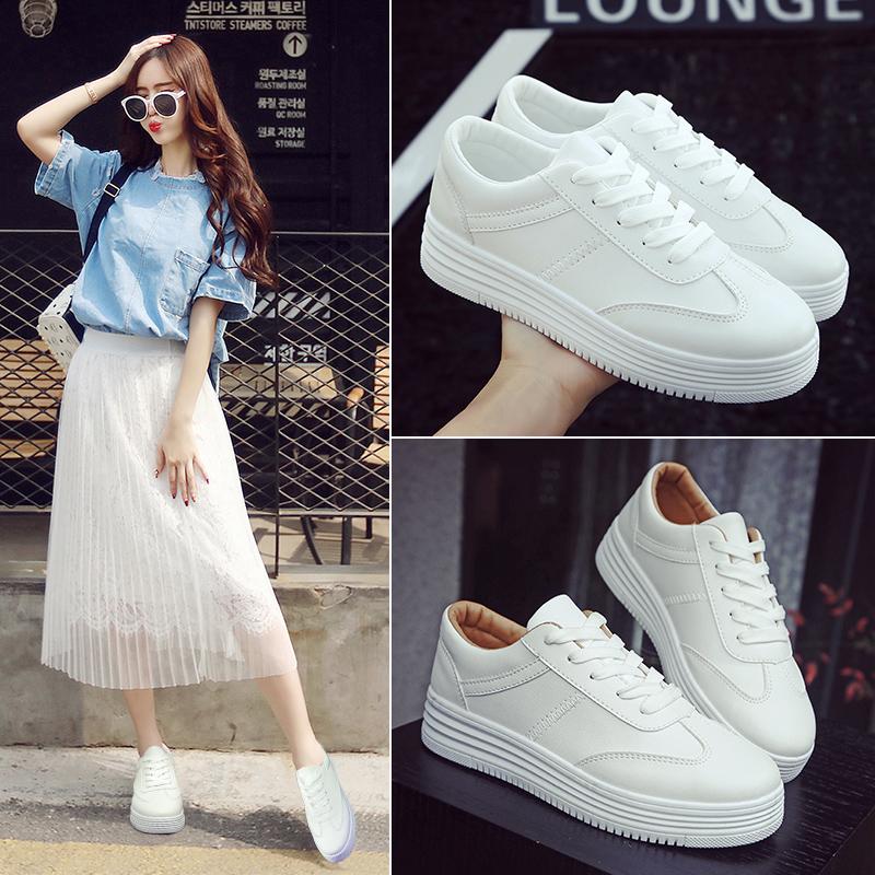 スニーカー レディース カジュアルシューズ Pu革靴 ウォーキング 女子靴 運動靴 Shoes 厚底シューズ 白靴 Yfbxx21 Koko777 通販 Yahoo ショッピング