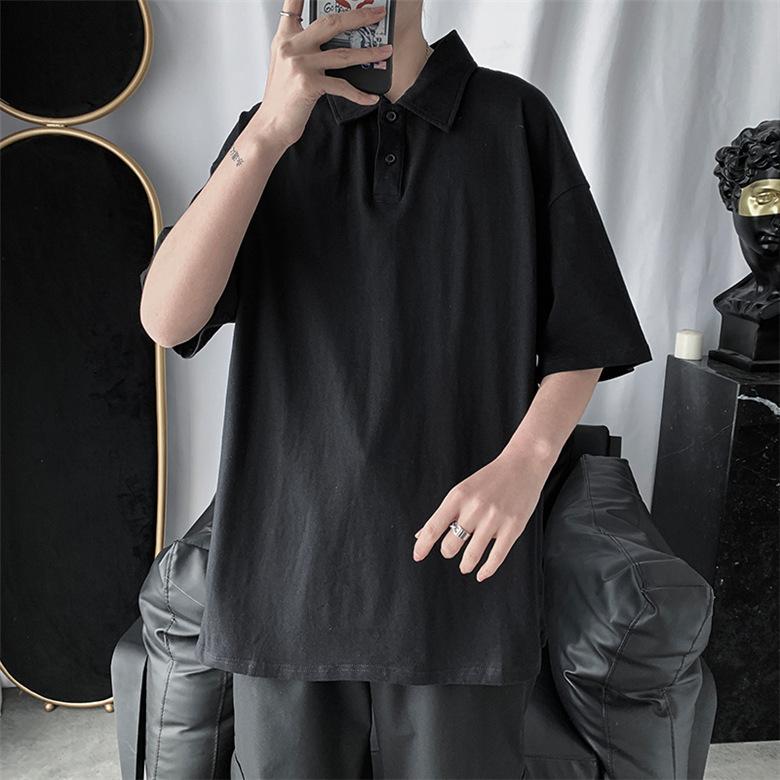 メンズ ポロシャツ Tシャツ 半袖 カジュアル 無地 黒 オシャレ 男子 トップス Ymst23b Koko777 通販 Yahoo ショッピング