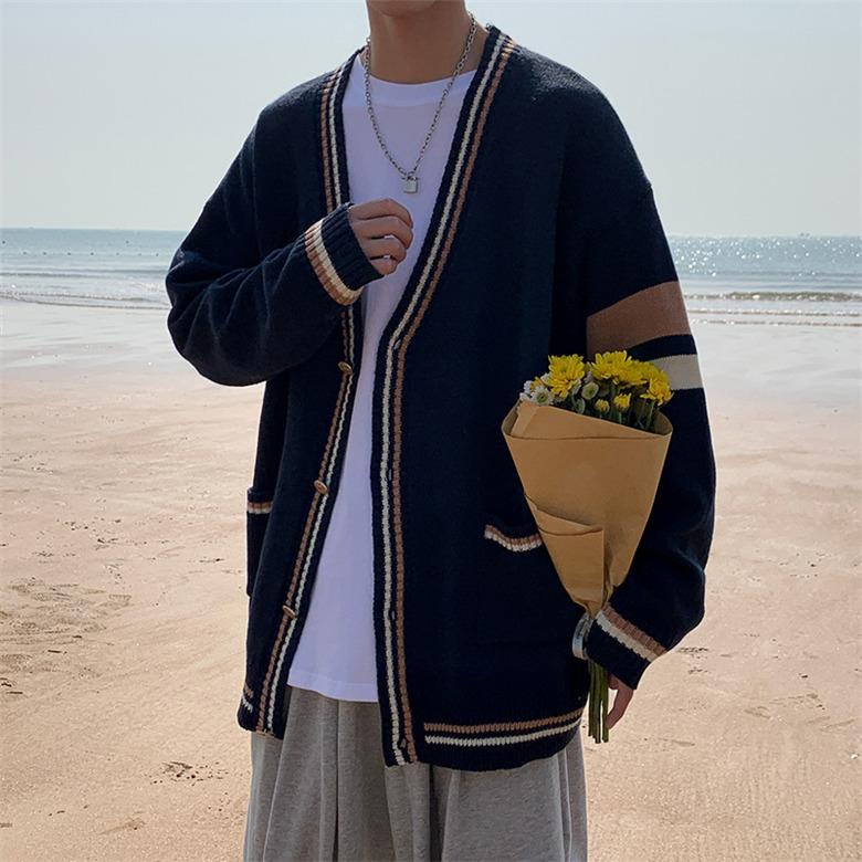 メンズ カーディガン セーター ニット 長袖 アウター 外套 上着 ボタン留め カジュアル 秋冬 注目ブランド 男子トップス