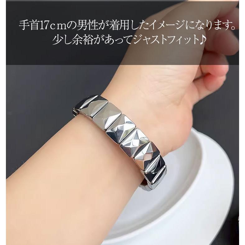 ✨️一点物✨️幅広メンズバングル 曲面に映り込む美しい曲線の世界 純銀甲丸バングル シルバー