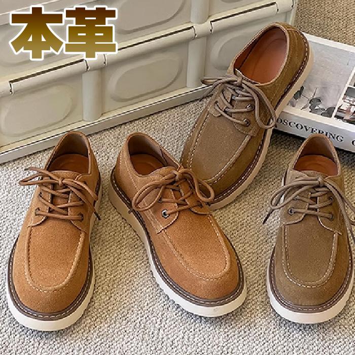 カジュアルシューズ メンズ スウェード スエード 本革 レースアップ