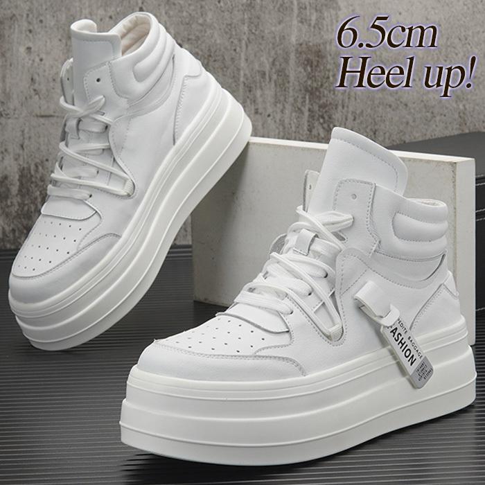 スニーカー メンズ ハイカットスニーカー 人気 バスケットシューズ カジュアルシューズ 通気性 厚底 6 5cm身長up 送料無料 Cx Hsn J73 Kokoa 通販 Yahoo ショッピング