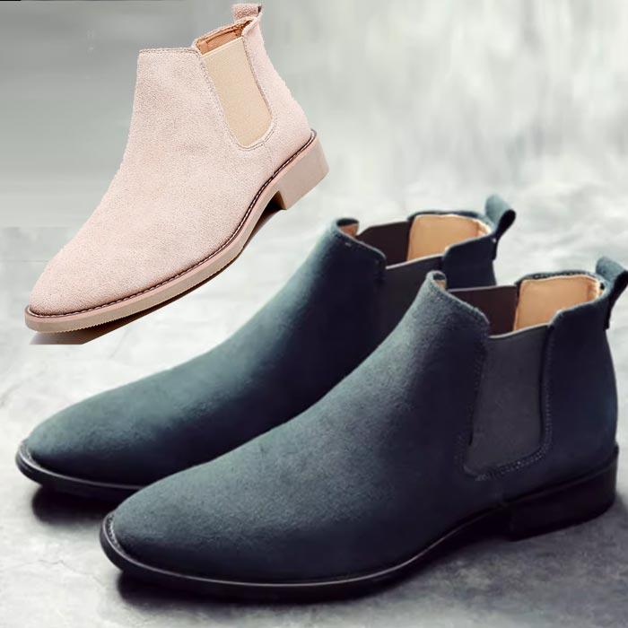 4 5cm 身長up メンズ ブーツ サイドゴアブーツ スウェード スエード 本革 新作 人気 ベージュ ブラック Ztx Bt J02 Sz Kokoa 通販 Yahoo ショッピング