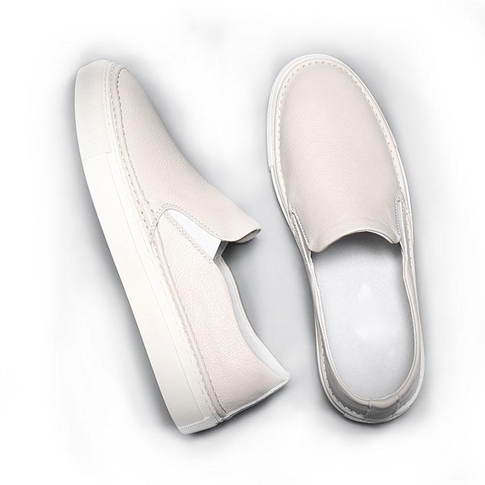 送料無料 メンズ スリッポン 本革 履きやすい 紐なし スニーカー スエード ブラック グレー 流行のアイテム