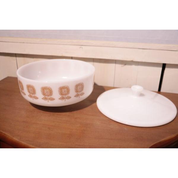 FEDERAL フェデラル ミルクガラス 蓋付 ジャー サンフラワー ひまわり